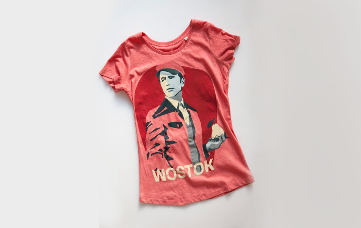 T-Shirt Women - Mr. Wostok - Mid Heather Red